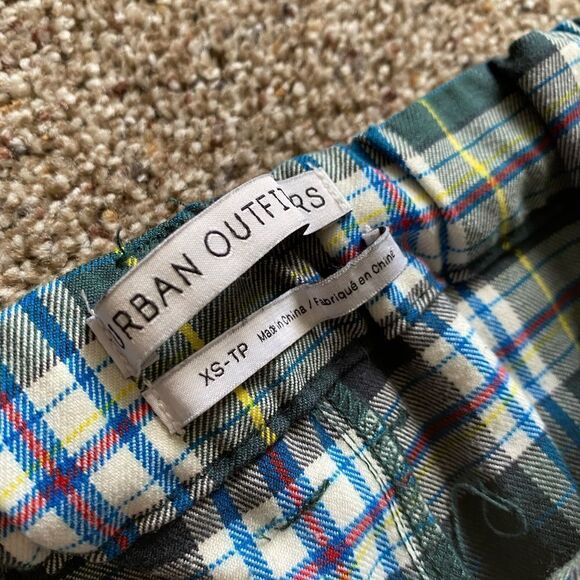 Urban Outfitters Plaid Pants Womens Size XS Green - Picture 8 of 9